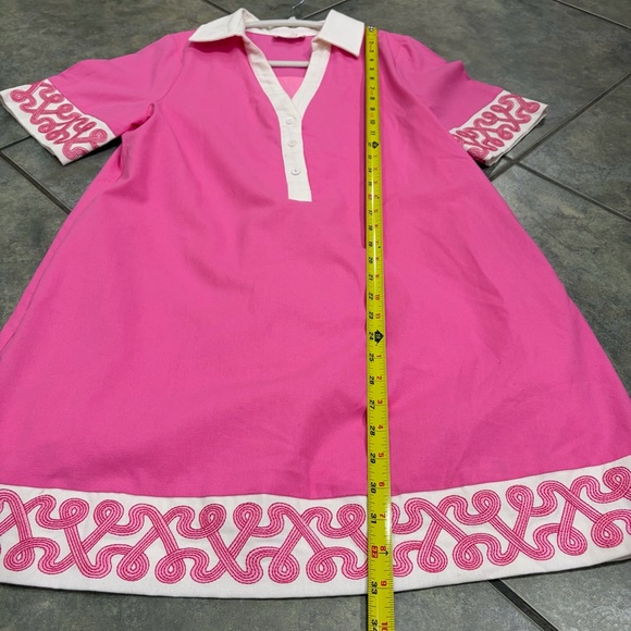Entro A-Line  Pink  Albus Mini Dress Sz S Women’s Boho Coastal Quiet Luxury EUC - Picture 11 of 13